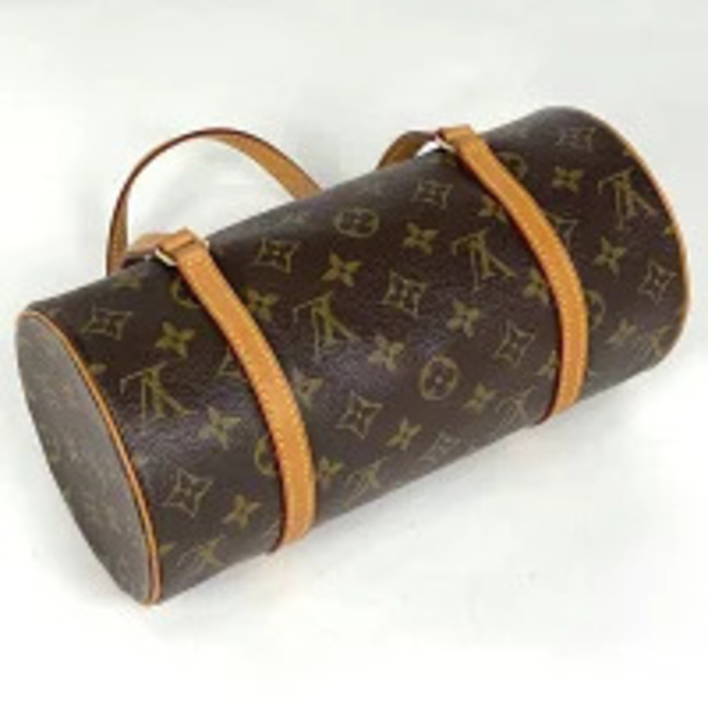 Louis Vuitton brown Bag cylindrical Barrel handbag Monogram Papillon